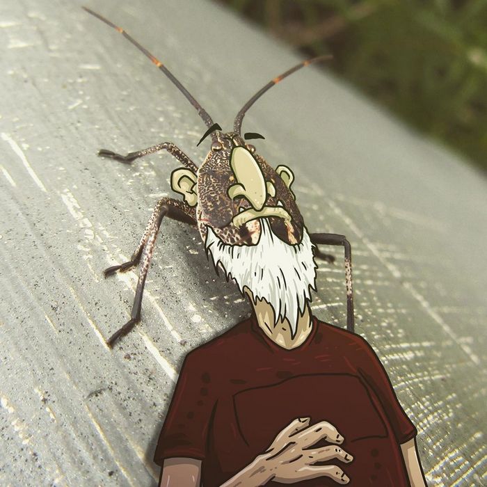 Um ilustrador adiciona monstros engraçados pela cidade 6