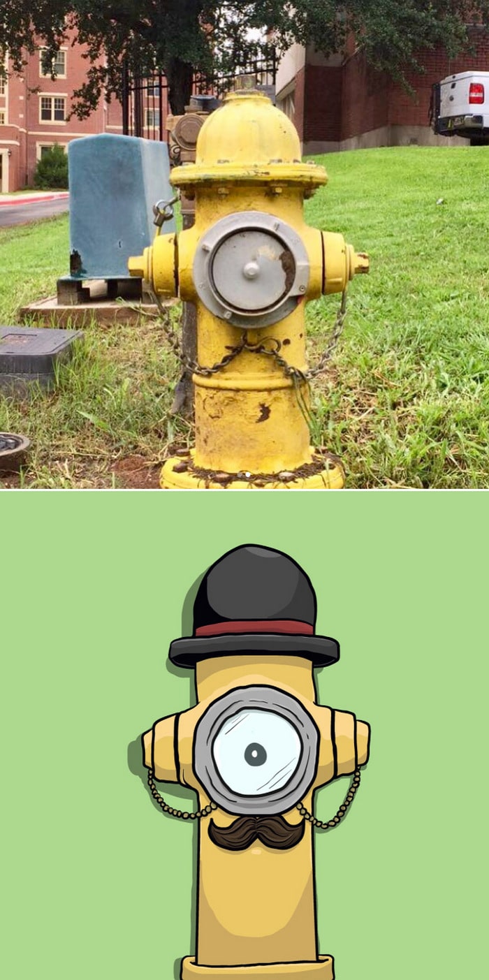 Artista com pareidolia resolveu ilustrar como ele enxerga as coisas em sua volta 5