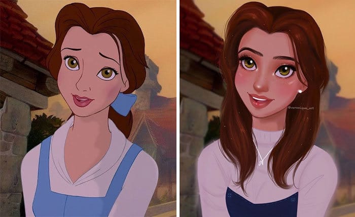 Artista reimagina personagens da Disney como mulheres e homens modernos 2