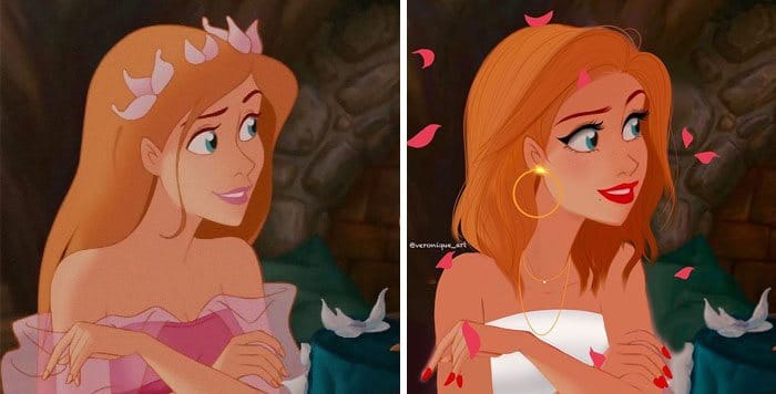 Artista reimagina personagens da Disney como mulheres e homens modernos 11