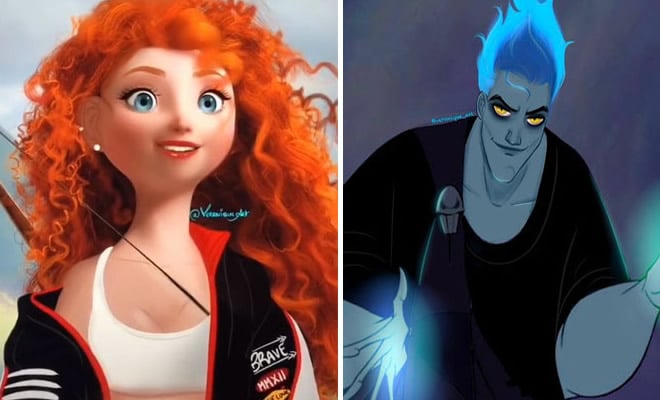 Artista reimagina personagens da Disney como mulheres e homens modernos