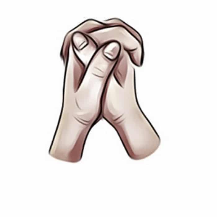 Como você cruza as mãos? 4