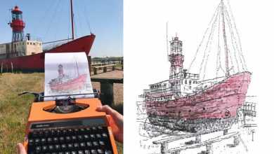 Este artista desenha com uma máquina de escrever 30