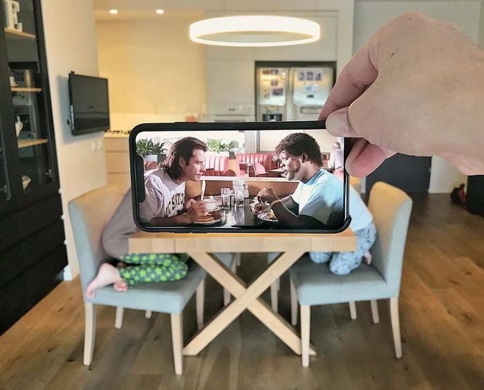 Fotos divertidas tiradas com dois smartphone 16