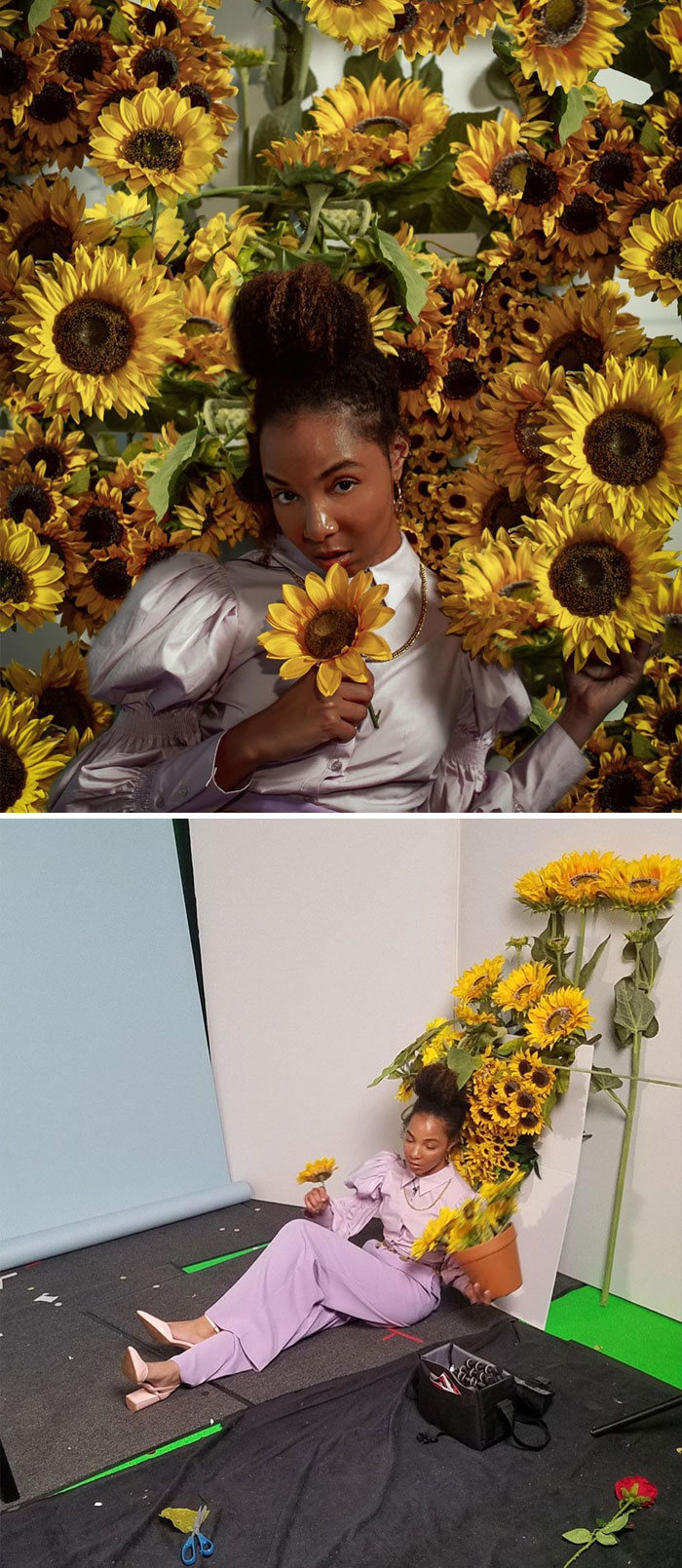 Modelo tira autorretratos dignos de capa de revista em casa totalmente sozinha 16