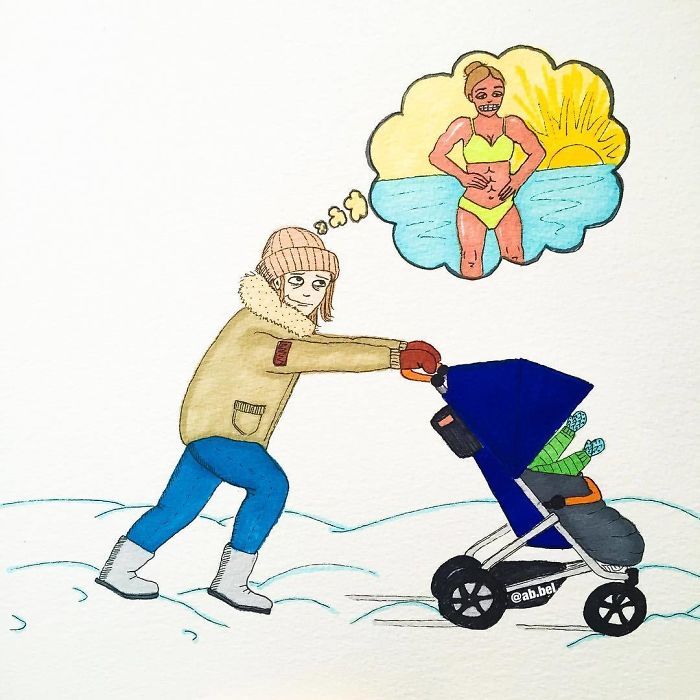 Uma mãe norueguesa mostra sua vida em ilustrações irônicas 11