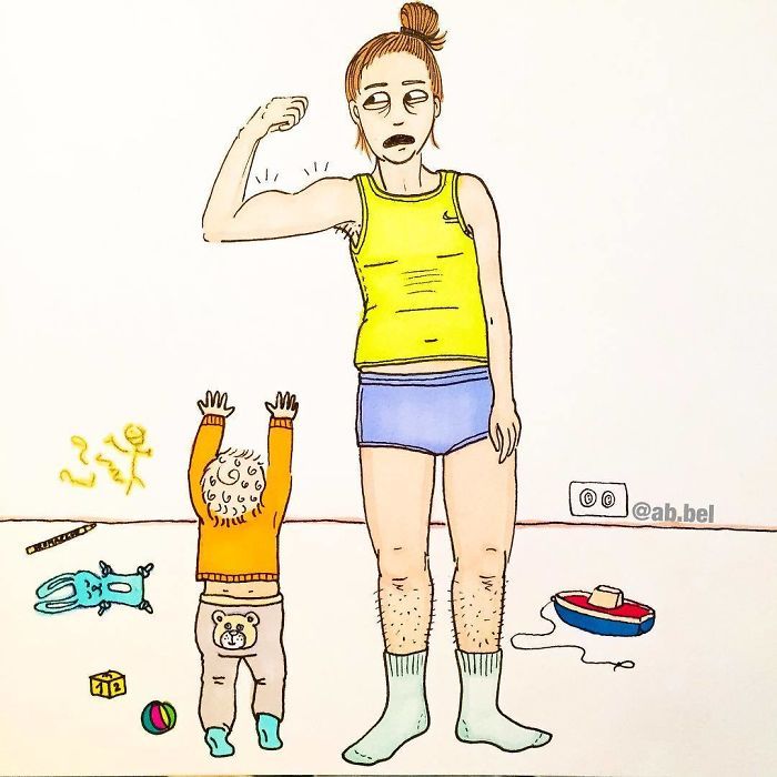 Uma mãe norueguesa mostra sua vida em ilustrações irônicas 12