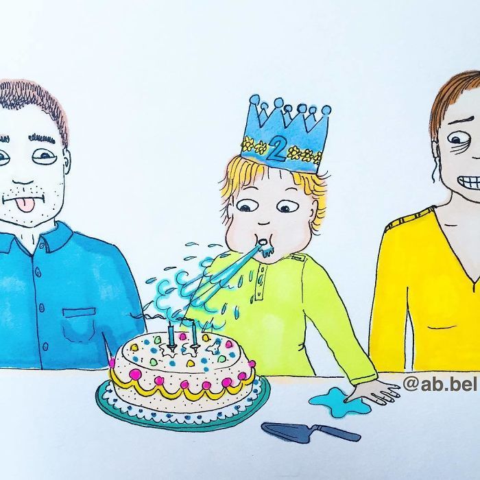 Uma mãe norueguesa mostra sua vida em ilustrações irônicas 24