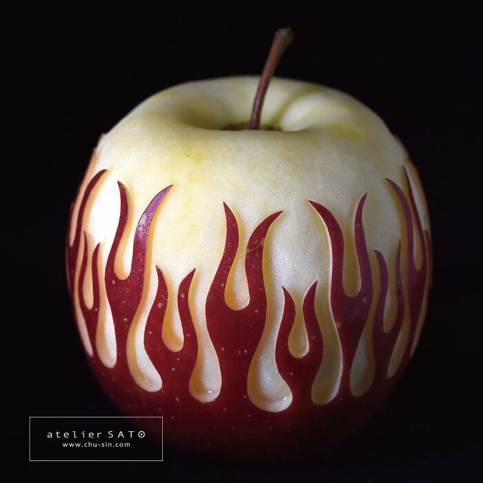 Artista japonês esculpe à mão padrões e ornamentos em comida 28