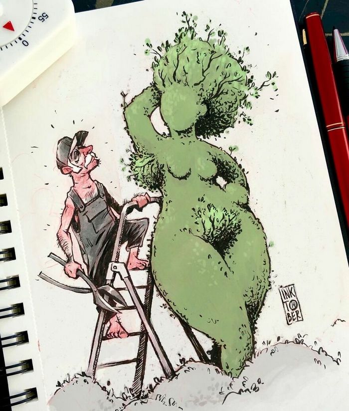 Artista russo cria ilustrações que são divertidas e assustadoras 14