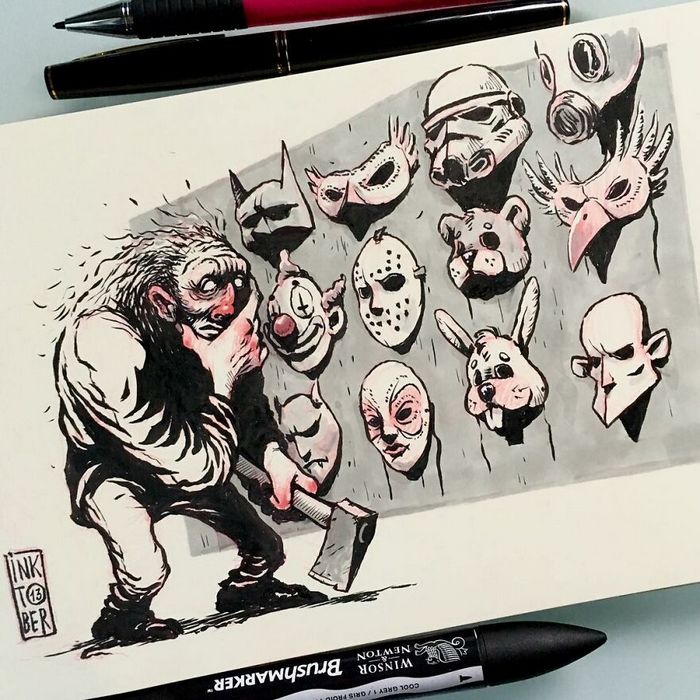 Artista russo cria ilustrações que são divertidas e assustadoras 15