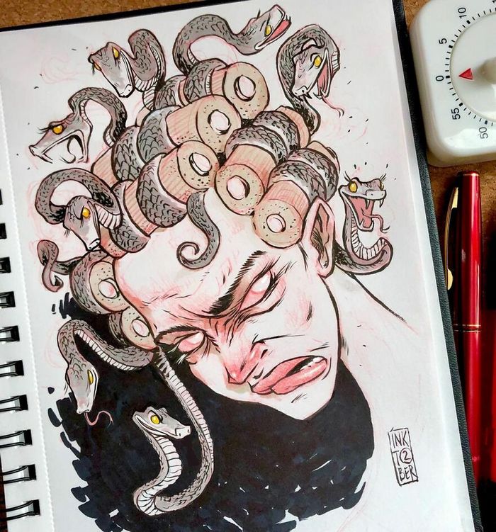 Artista russo cria ilustrações que são divertidas e assustadoras 16