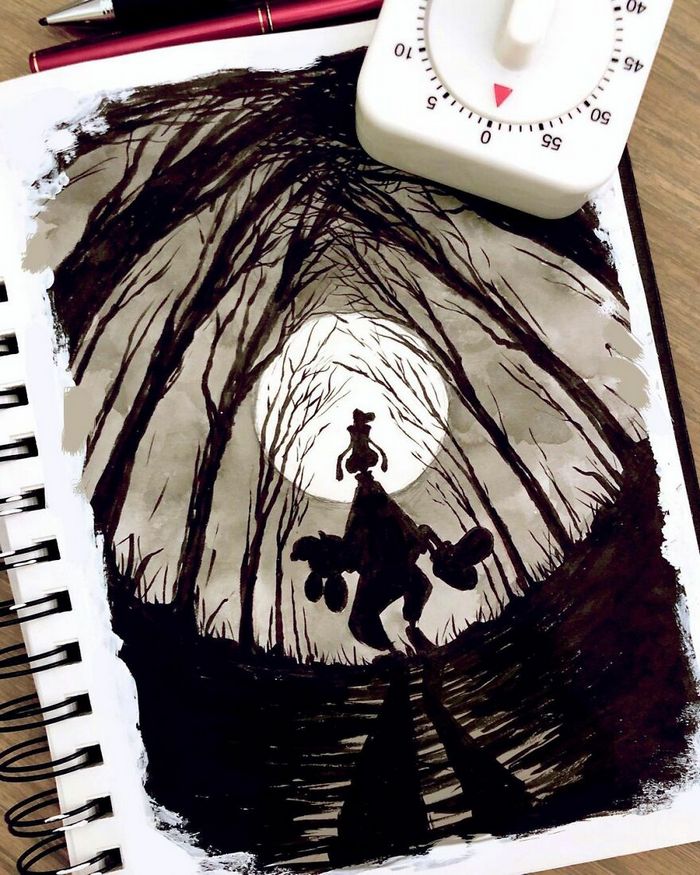 Artista russo cria ilustrações que são divertidas e assustadoras 25