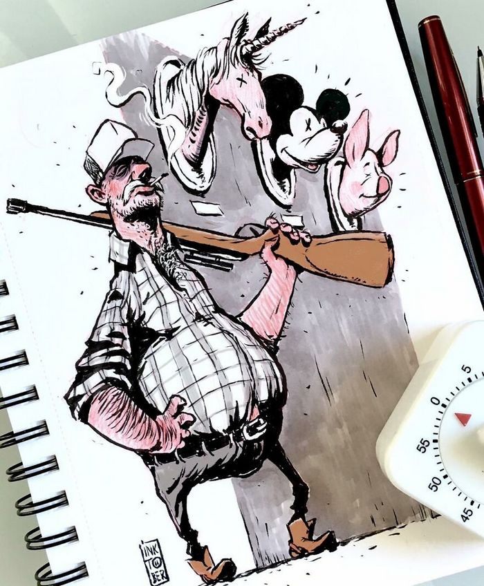 Artista russo cria ilustrações que são divertidas e assustadoras 29