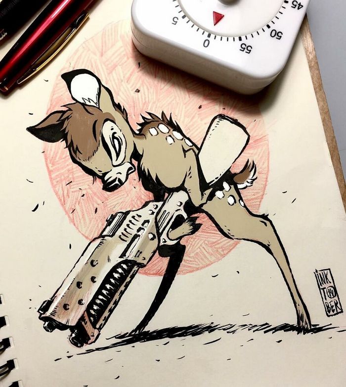 Artista russo cria ilustrações que são divertidas e assustadoras 33