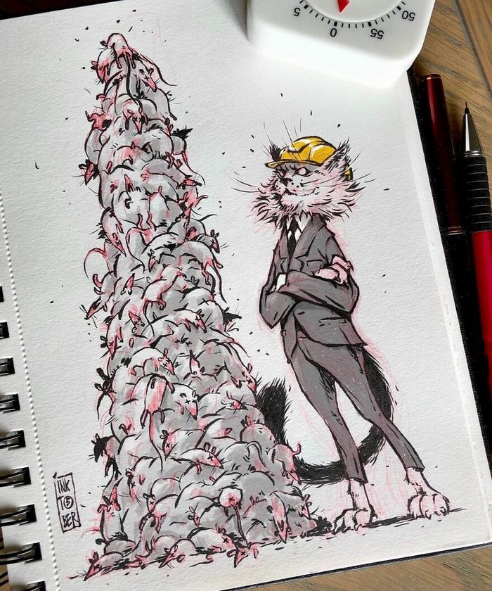 Artista russo cria ilustrações que são divertidas e assustadoras 34