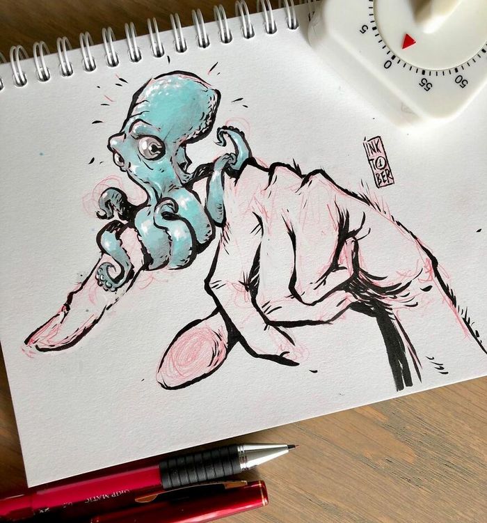 Artista russo cria ilustrações que são divertidas e assustadoras 35