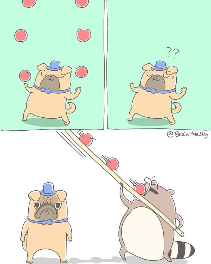 Artista taiwanês ilustra personagens fofinhos em situações engraçadas 3