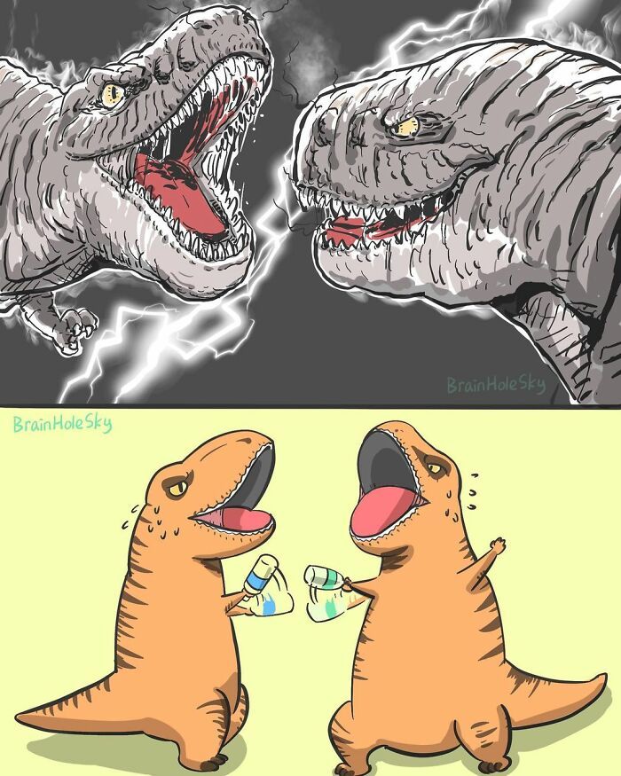 Artista taiwanês ilustra personagens fofinhos em situações engraçadas 17