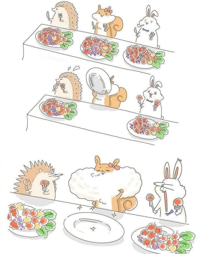 Artista taiwanês ilustra personagens fofinhos em situações engraçadas 18