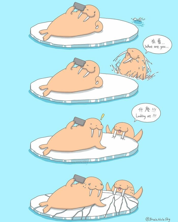 Artista taiwanês ilustra personagens fofinhos em situações engraçadas 21