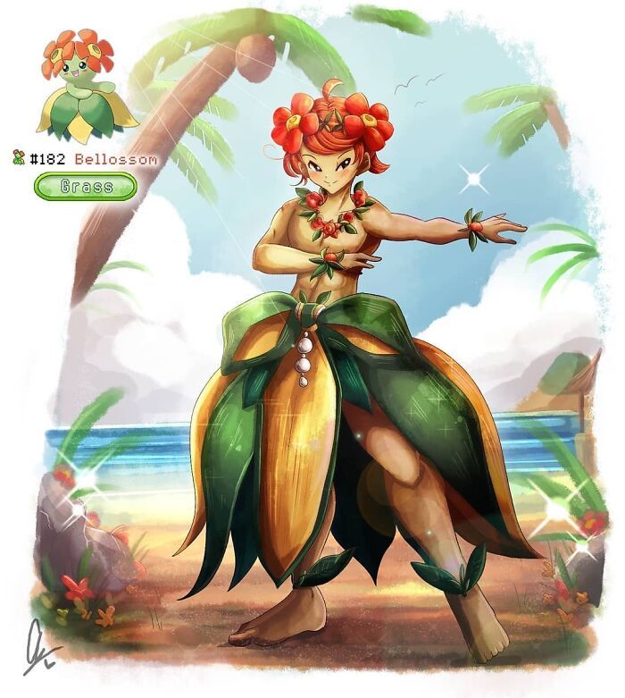 Sou um artista preso a uma cadeira de rodas e me desafiei a desenhar cada Pokémon como humano 9