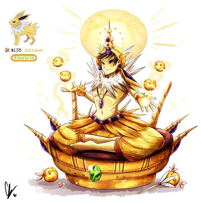 Sou um artista preso a uma cadeira de rodas e me desafiei a desenhar cada Pokémon como humano 40