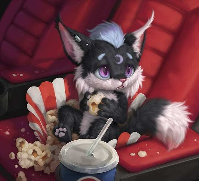 Artista coloca animais peludos digitais em situações da vida real em cenários do dia a dia 20