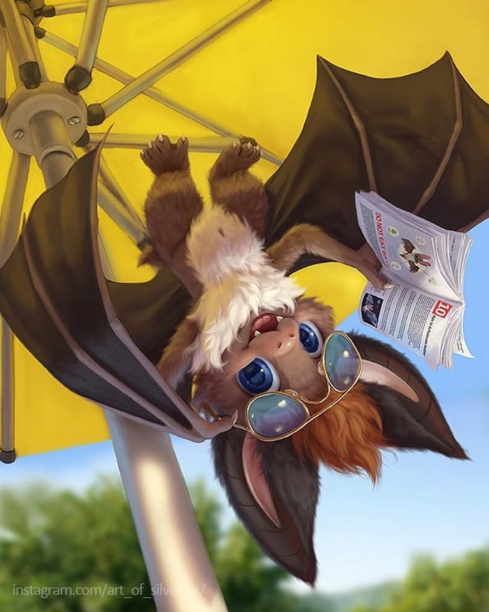Artista coloca animais peludos digitais em situações da vida real em cenários do dia a dia 23