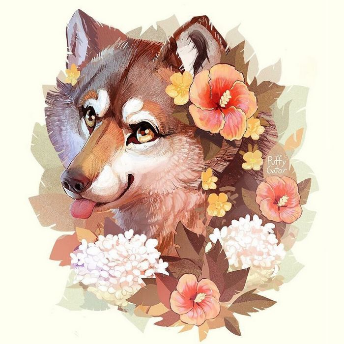 Artista cria ilustrações fofas de animais selvagens e animais de estimação 21