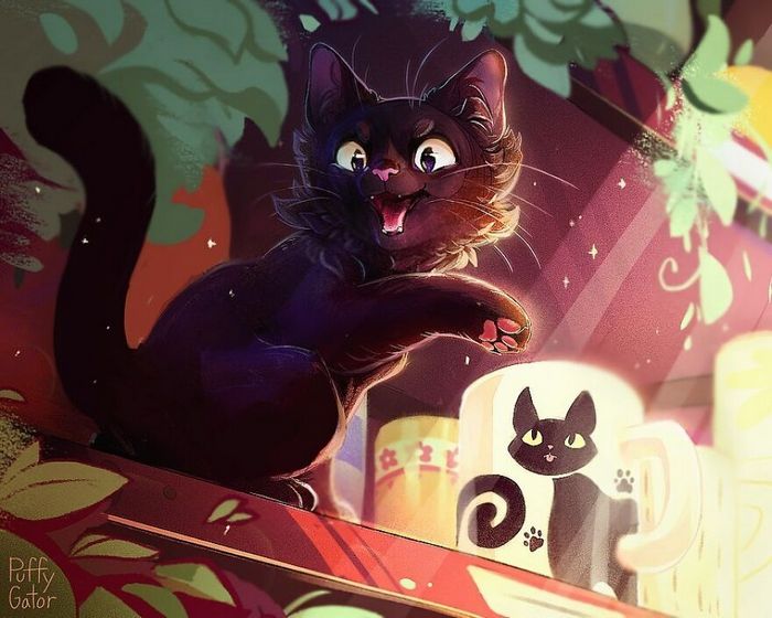 Artista cria ilustrações fofas de animais selvagens e animais de estimação 33