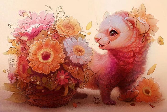 Artista cria ilustrações fofas de animais selvagens e animais de estimação 39