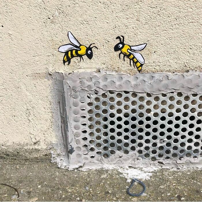 Artista francês espalha humor em espaços urbanos por meio de sua arte 15