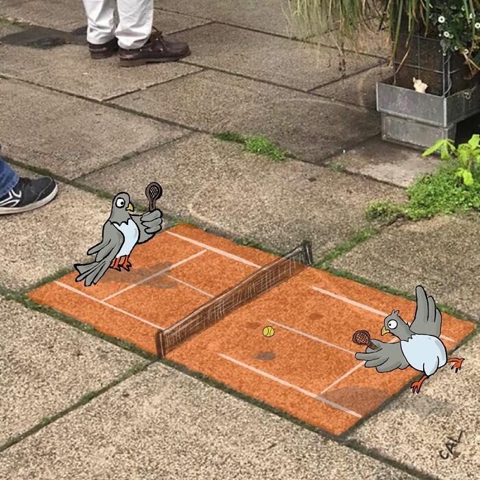 Artista francês espalha humor em espaços urbanos por meio de sua arte 17