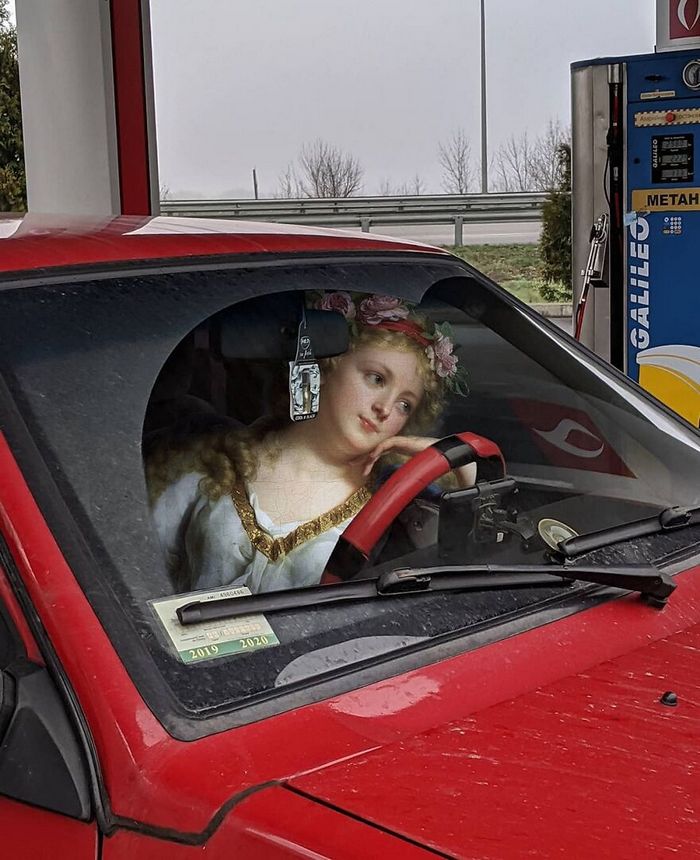 Artista insere personagens de pinturas clássicas no mundo moderno 4