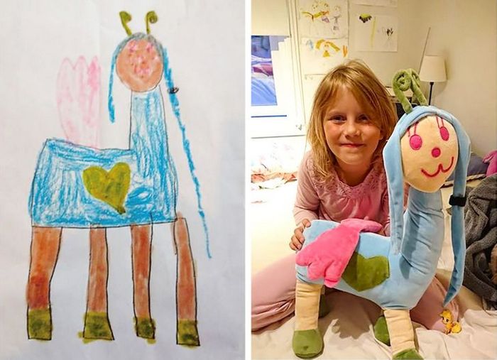 16 brinquedos criando a partir de desenhos feitos por crianças 10