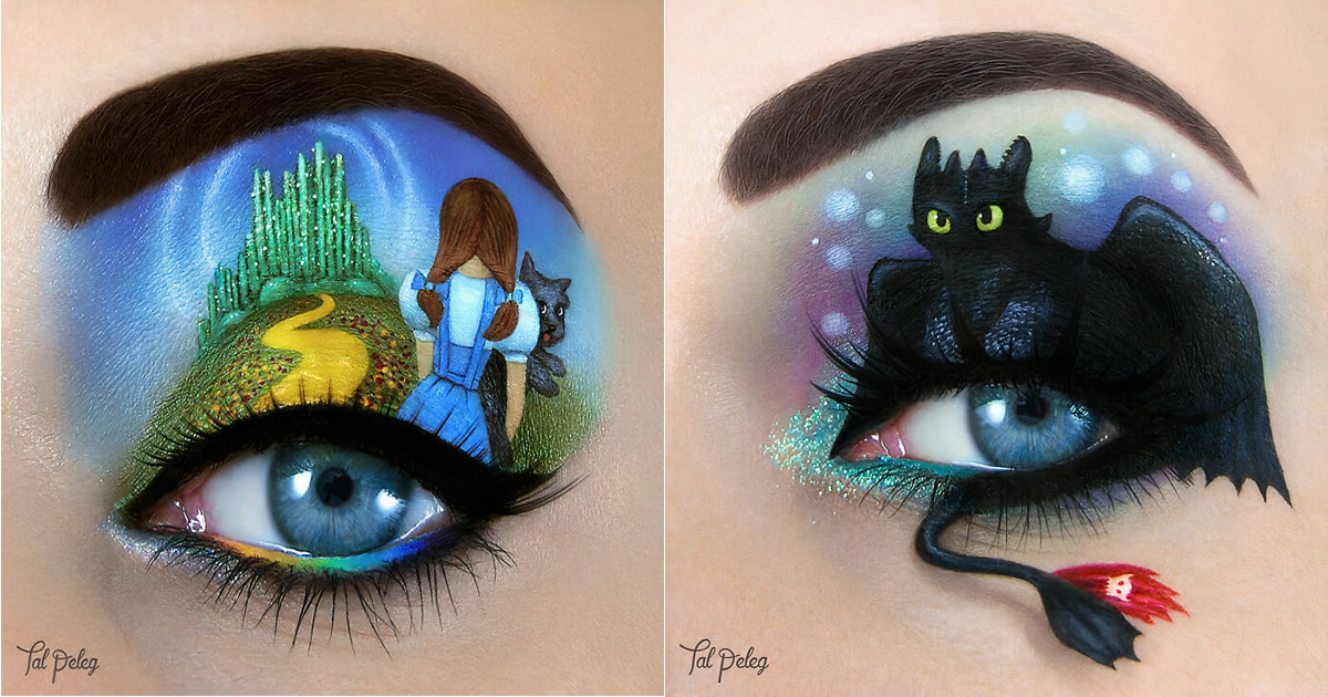 Esta artista cria cenas mágicas em suas pálpebras usando maquiagem