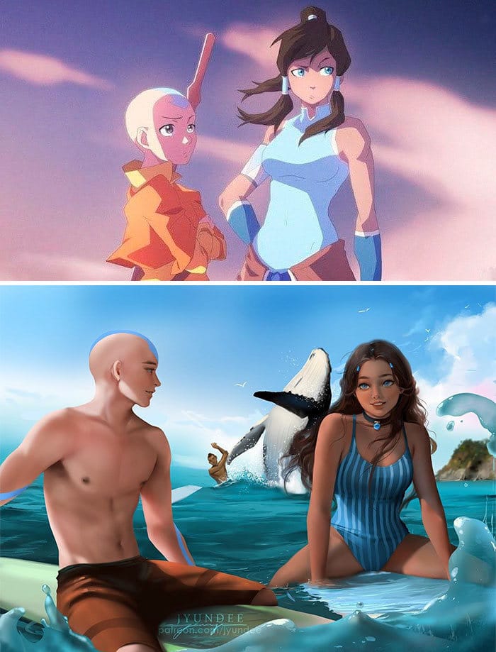 Personagens famosos recriados por uma artista coreana em seu próprio estilo 31