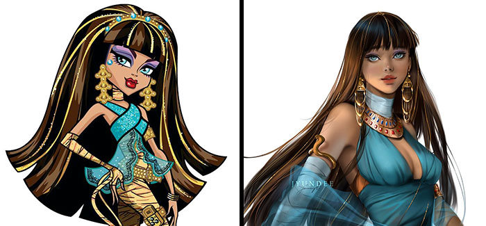 Personagens famosos recriados por uma artista coreana em seu próprio estilo 33