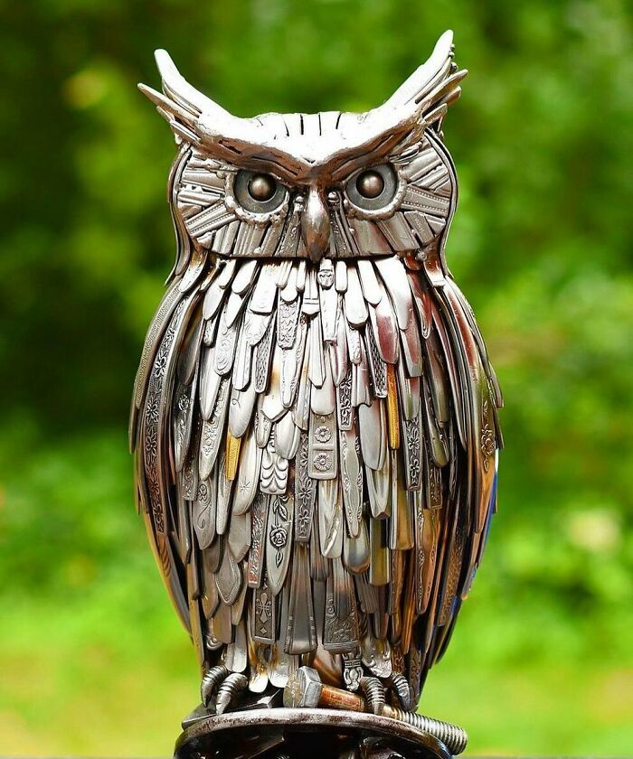 Artista americano traz materiais reciclados de volta à vida, aqui estão 42 de suas esculturas incríveis 36