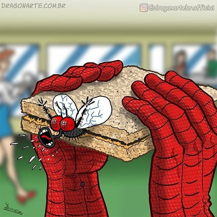 Artista mostra o que os super-heróis e outros personagens famosos fazem quando não estão salvando o mundo 7