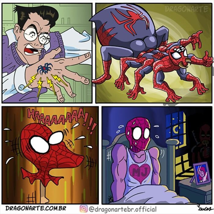 Artista mostra o que os super-heróis e outros personagens famosos fazem quando não estão salvando o mundo 21