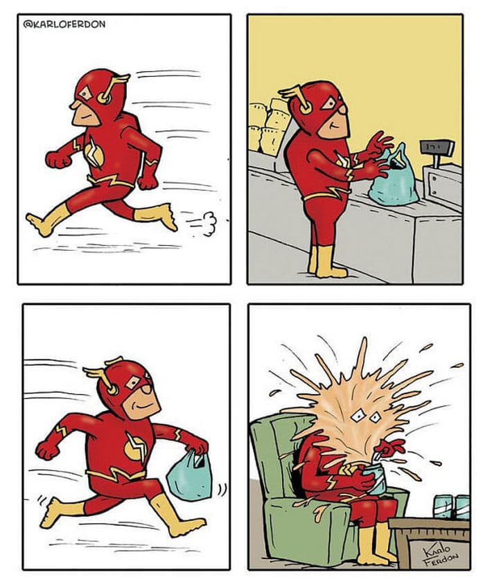 Artista mostra o dia a dia não tão glamoroso dos super-heróis 4 Artista mostra o dia a dia não tão glamoroso dos super-heróis 4