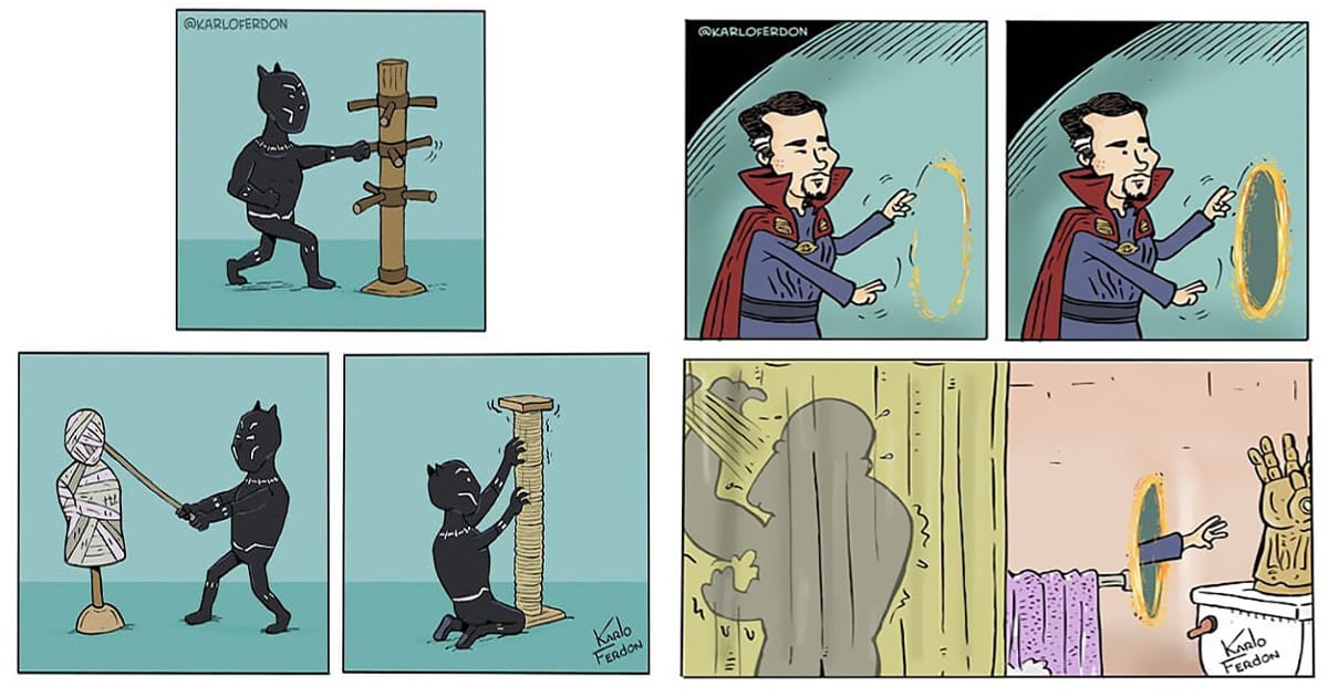 Artista mostra o dia a dia não tão glamoroso dos super-heróis