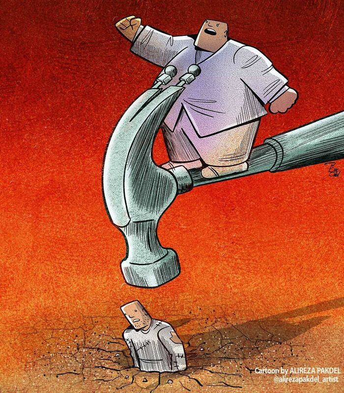 60 Ilustrações digitais que expõem as falhas da sociedade atual por Alireza Pakdel 57