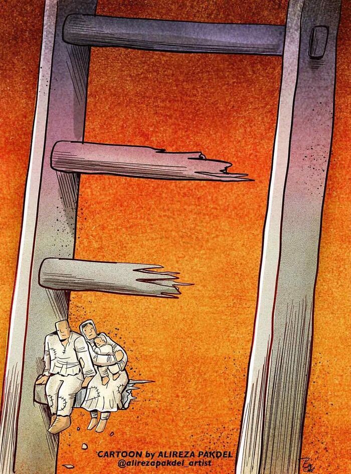 60 Ilustrações digitais que expõem as falhas da sociedade atual por Alireza Pakdel 56