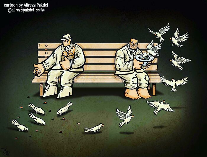 60 Ilustrações digitais que expõem as falhas da sociedade atual por Alireza Pakdel 55