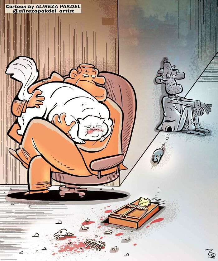 60 Ilustrações digitais que expõem as falhas da sociedade atual por Alireza Pakdel 52