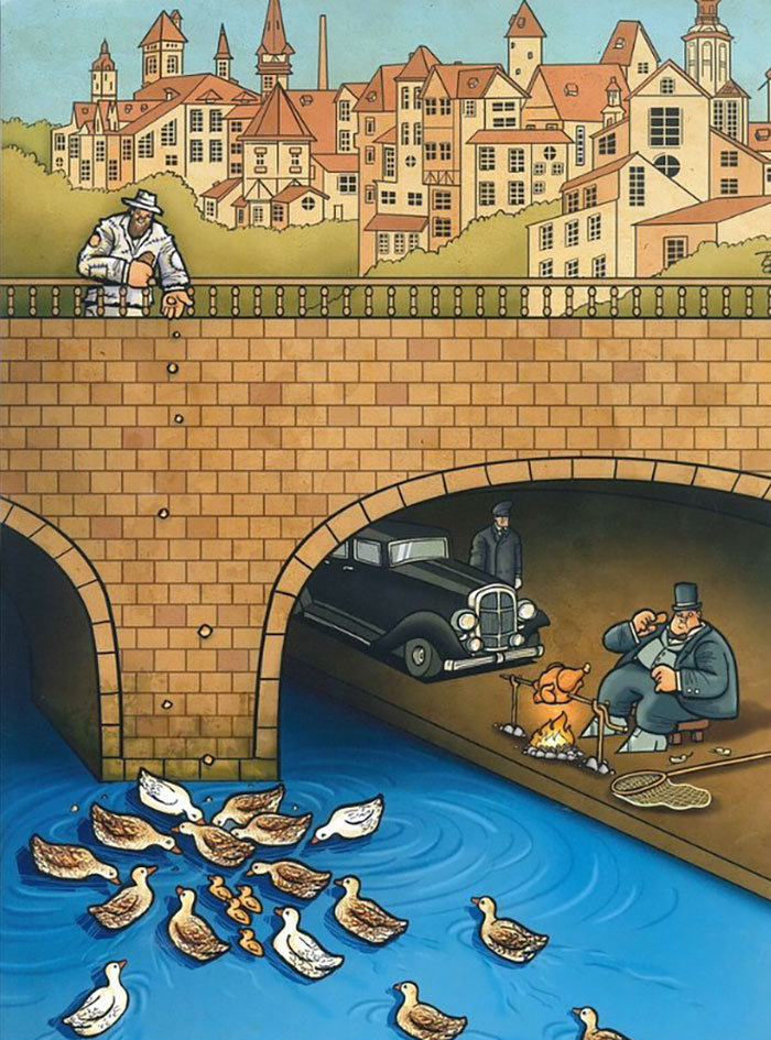 60 Ilustrações digitais que expõem as falhas da sociedade atual por Alireza Pakdel 48