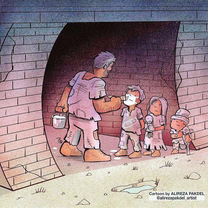 60 Ilustrações digitais que expõem as falhas da sociedade atual por Alireza Pakdel 42